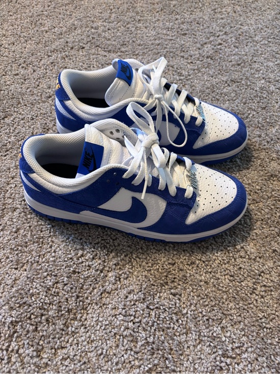 Nike Shoes - Nike dunks blue/white crocodile suede